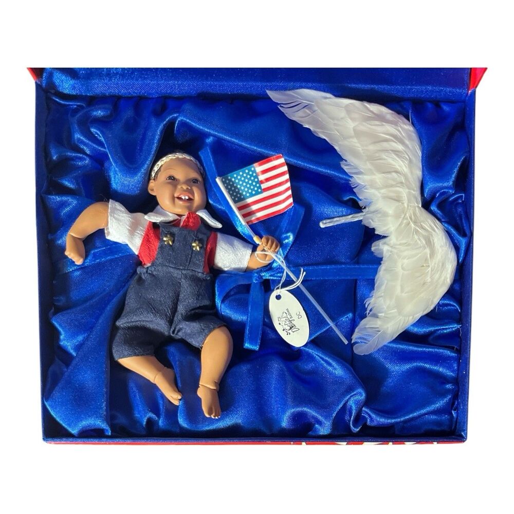 Daddy Long Legs Patriotic Doll July 4th Collectible Baby Angel Karen Germany 5"